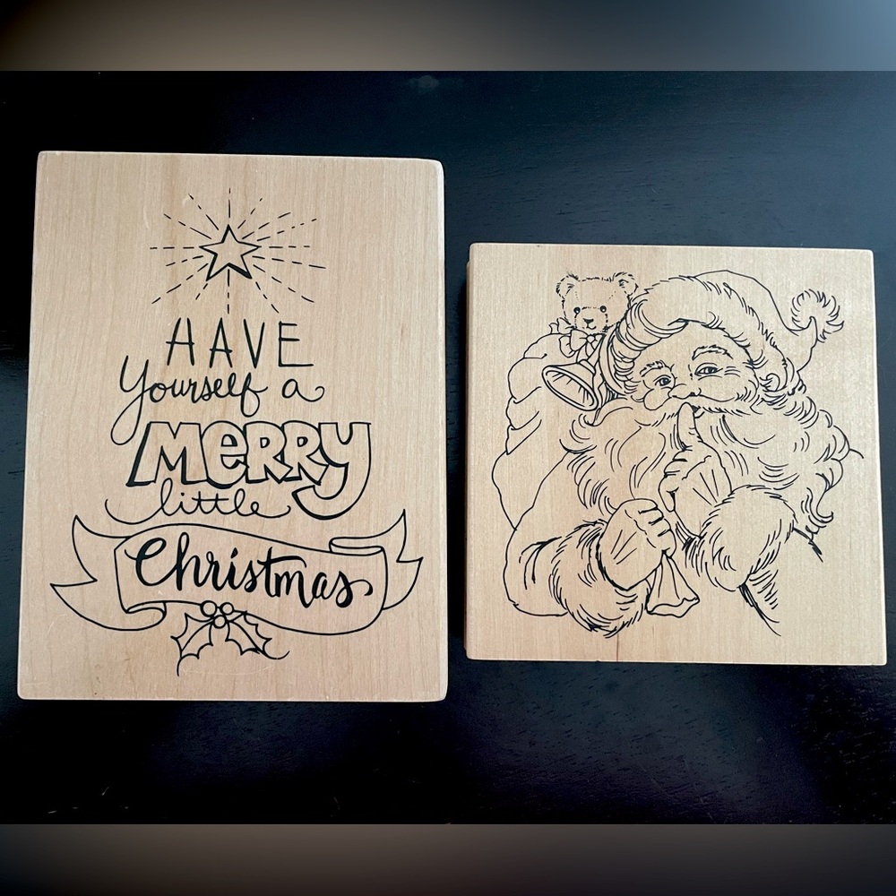 Christmas Themed Rubber Stamps
